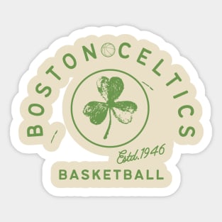 vintage celtics basketball Sticker
